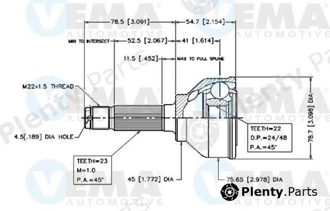Vema 18285 — Joint, propshaft