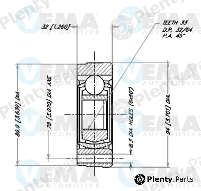 Vema 18040 — Joint Kit, drive shaft