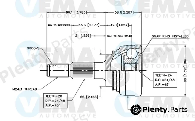 Vema 18209 — Joint Kit, drive shaft