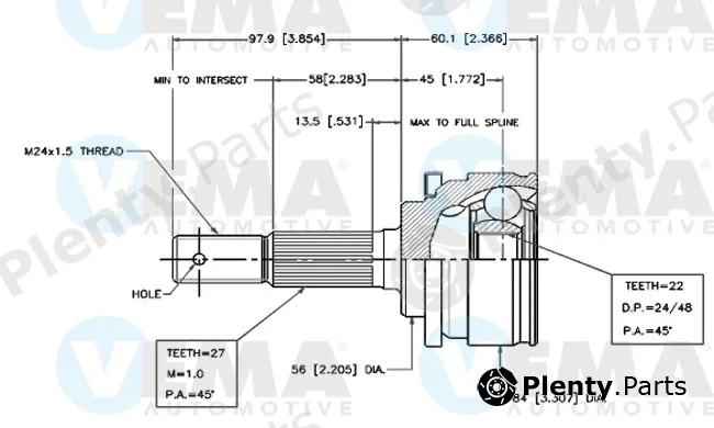 Vema 18443 — Joint, propshaft