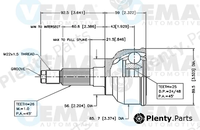 Vema 18446 — Joint, propshaft