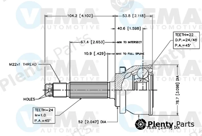 Vema 18484 — Joint, propshaft