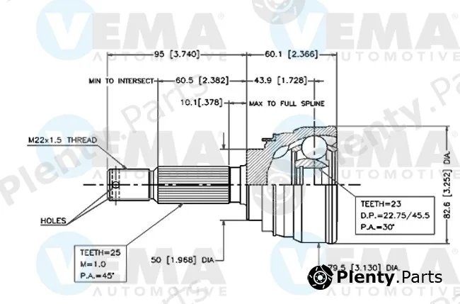 Vema 18440 — Joint, propshaft