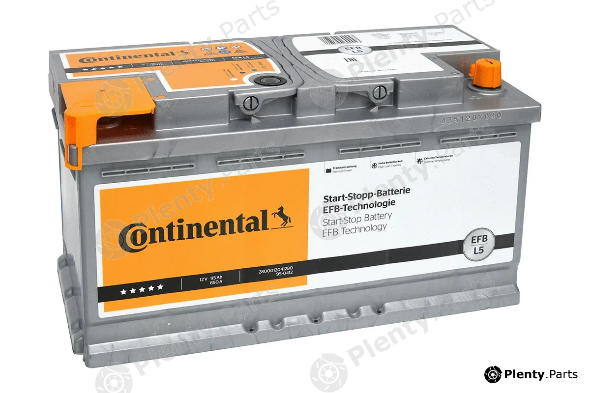 Continental 2800012041280 — Starter Battery START-STOP-BATTERY EFB