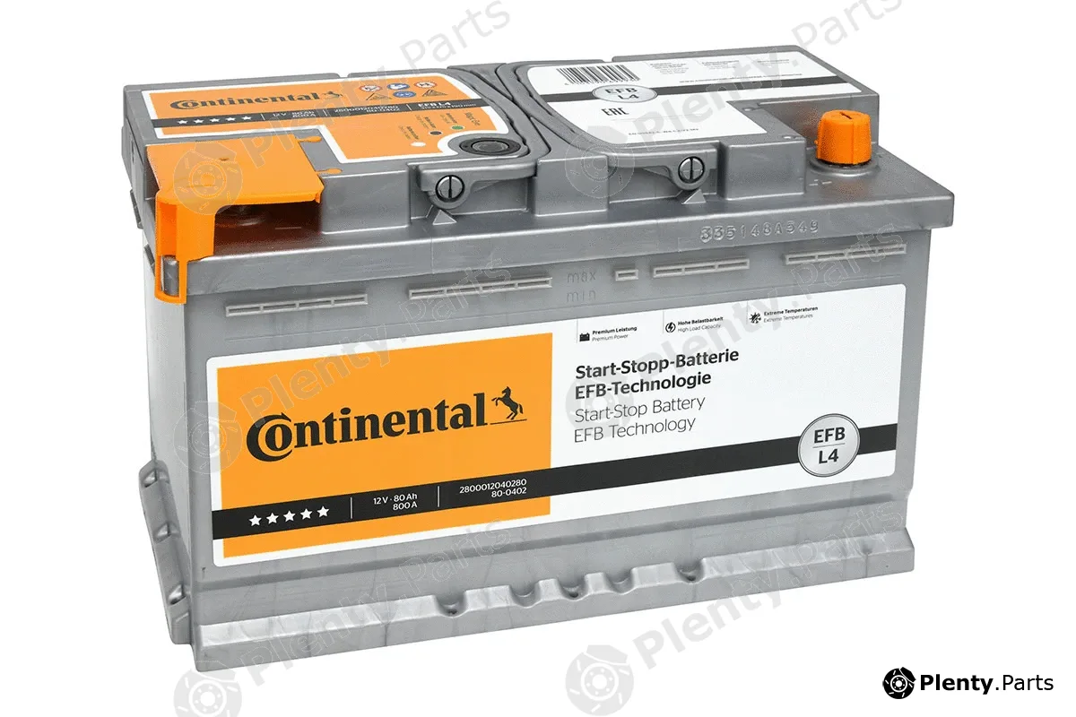 Continental 2800012040280 — Starter Battery START-STOP-BATTERY EFB