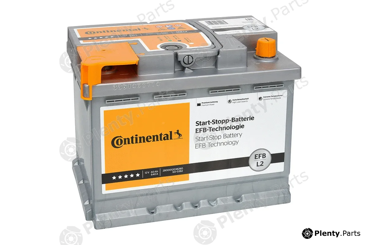 Continental 2800012038280 — Starter Battery START-STOP-BATTERY EFB