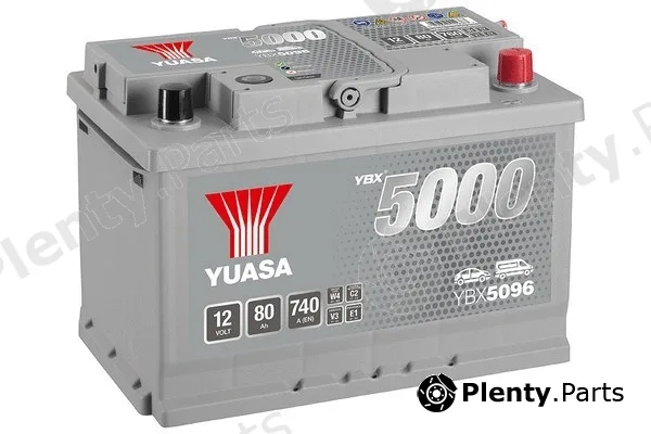 Yuasa YBX5096 — Starter Battery YBX5000 Silver High Performance SMF Batteries