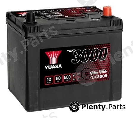 Yuasa YBX3005 — Starter Battery YBX3000 SMF Batteries