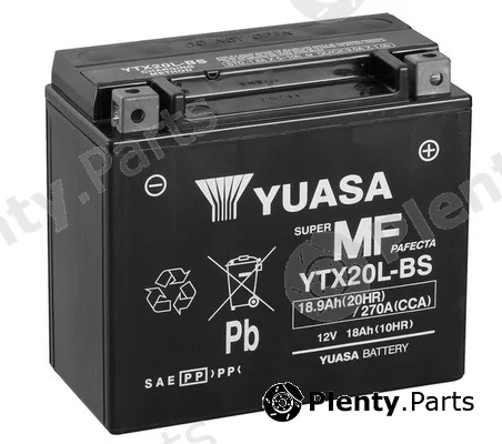 Yuasa YTX20L-BS — Starter Battery Maintenance Free