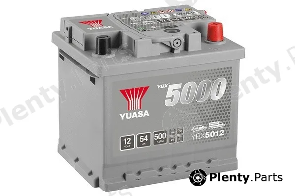 Yuasa YBX5012 — Starter Battery YBX5000 Silver High Performance SMF Batteries