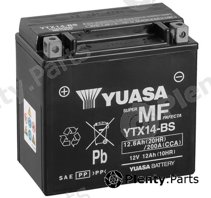 Yuasa YTX14-BS — Starter Battery Maintenance Free