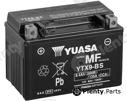 Yuasa YTX9-BS — Starter Battery Maintenance Free