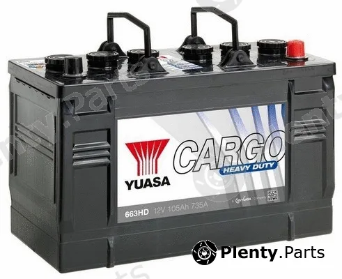 Yuasa 663HD — Starter Battery Cargo Heavy Duty Batteries (HD)