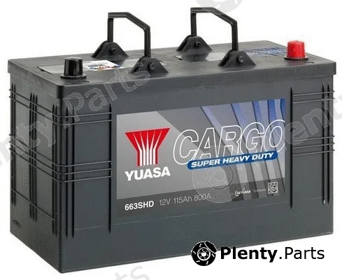 Yuasa 663SHD — Starter Battery Cargo Super Heavy Duty Batteries (SHD)