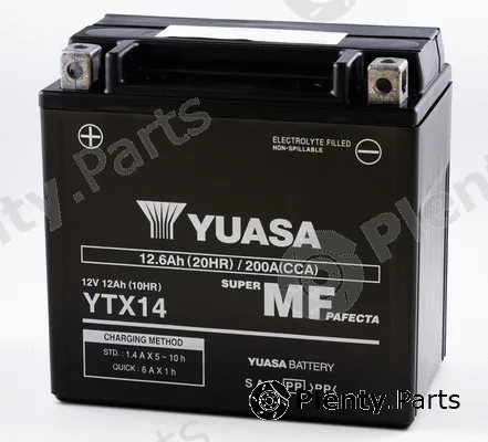 Yuasa YTX14 — Starter Battery Maintenance Free