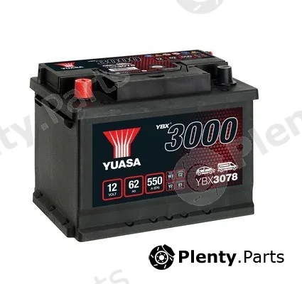 Yuasa YBX3078 — Starter Battery YBX3000 SMF Batteries