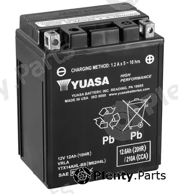 Yuasa YTX14AHL-BS — Starter Battery High Performance Maintenance Free