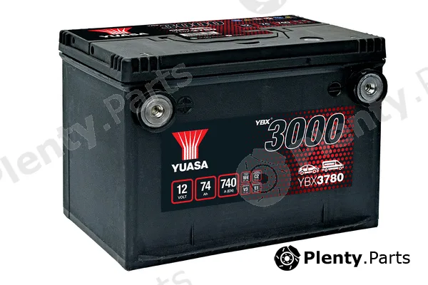Yuasa YBX3780 — Starter Battery YBX3000 SMF Batteries