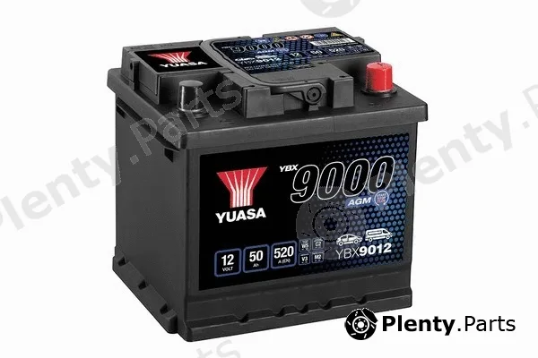 Yuasa YBX9012 — Starter Battery YBX9000 AGM Start Stop Plus Batteries