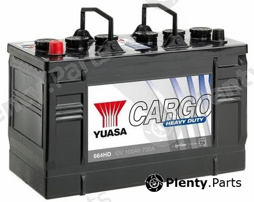 Yuasa 664HD — Starter Battery Cargo Heavy Duty Batteries (HD)