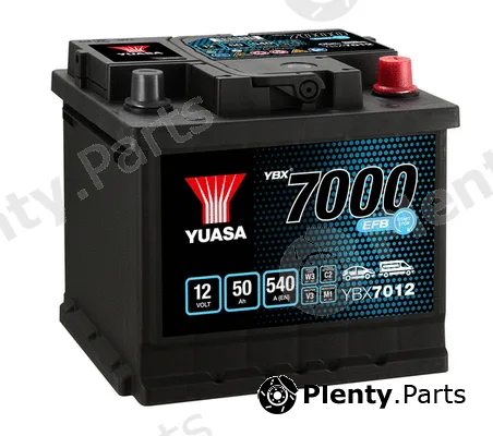 Yuasa YBX7012 — Starter Battery YBX7000 EFB Start Stop Plus Batteries