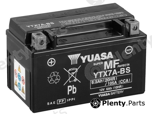 Yuasa YTX7A-BS — Starter Battery Maintenance Free