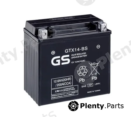 GS GS-GTX14-BS — Starter Battery