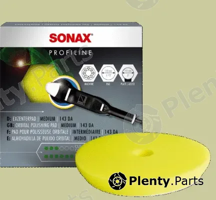 Sonax 04933410 — Attachment, polishing machine Orbital Polishing Pad medium 143