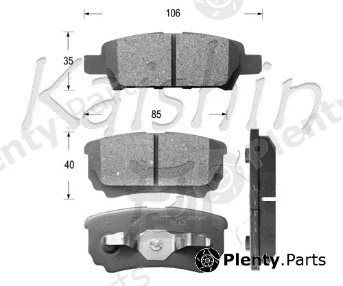 Kaishin FK6124 — Brake Pad Set, disc brake