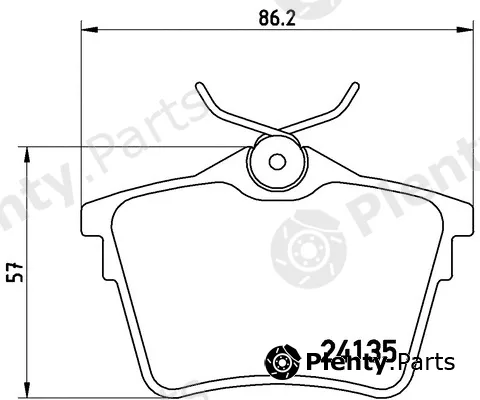 Kaishin FK20316 — Brake Pad Set, disc brake