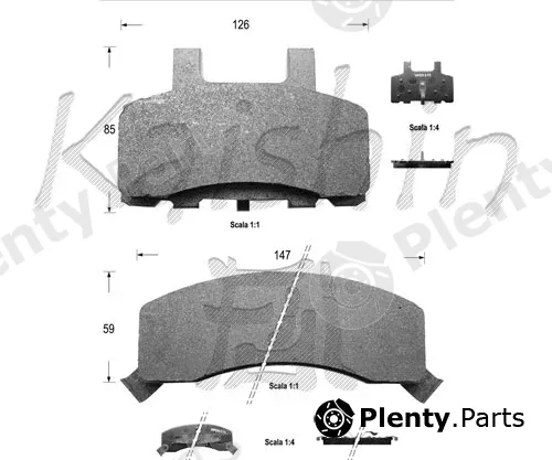 Kaishin FK9981 — Brake Pad Set, disc brake