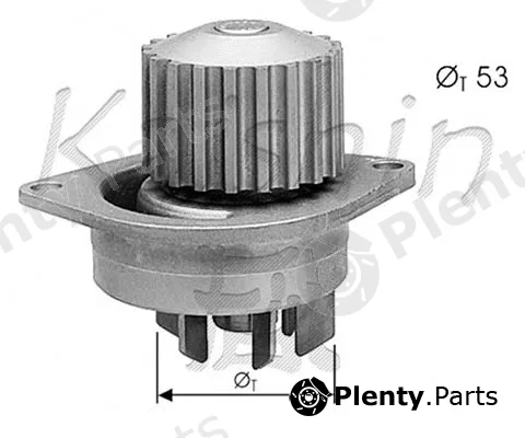 KM International WPK345 — Water Pump, engine cooling