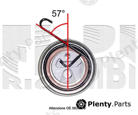 Caliber 57664 — Tensioner Pulley, timing belt
