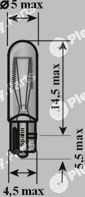 Spahn Glühlampen 1220 — Bulb, instrument lighting