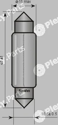 Spahn Glühlampen 1441 — Bulb, licence plate light