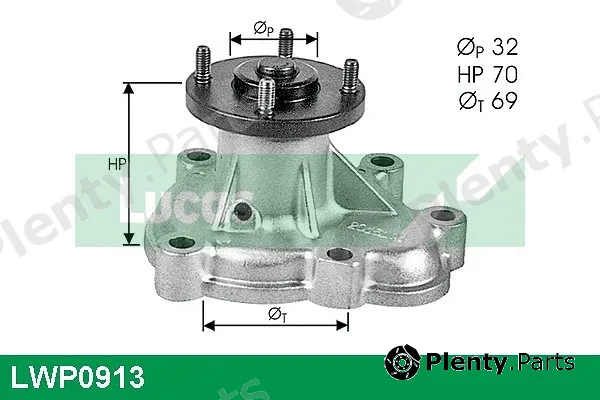 Lucas LWP0913 — Water Pump, engine cooling