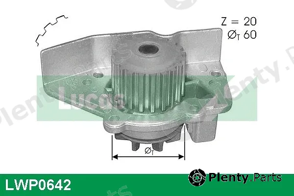 Lucas LWP0642 — Water Pump, engine cooling