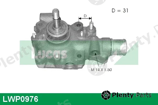 Lucas LWP0976 — Water Pump, engine cooling
