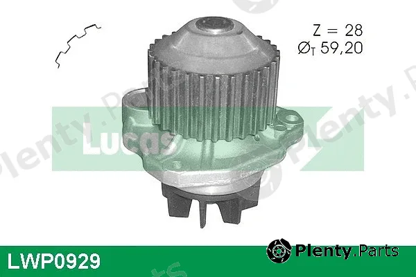 Lucas LWP0929 — Water Pump, engine cooling