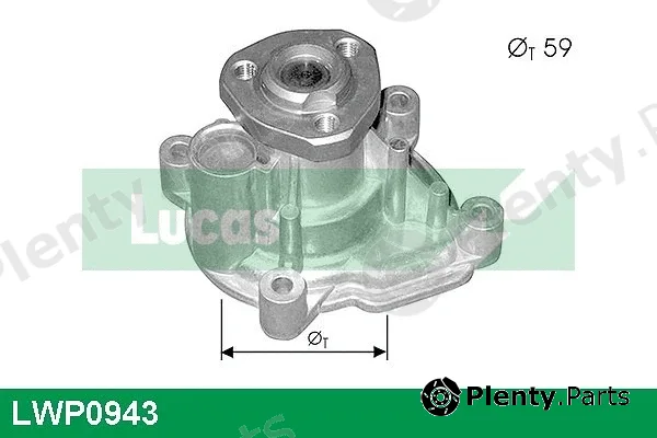 Lucas LWP0943 — Water Pump, engine cooling
