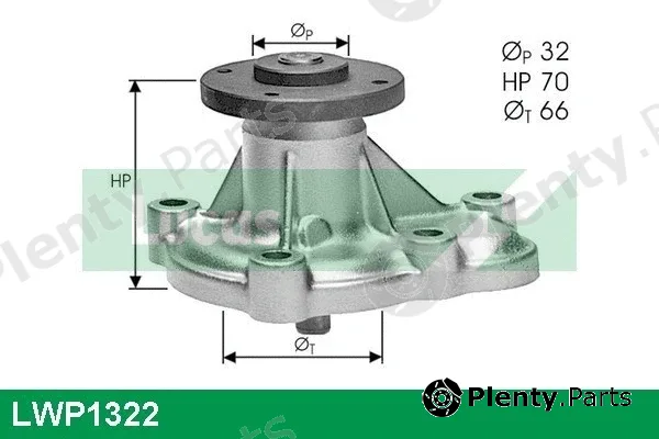 Lucas LWP1322 — Water Pump, engine cooling