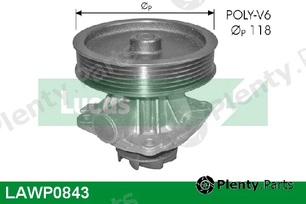 Lucas LAWP0843 — Water Pump, engine cooling
