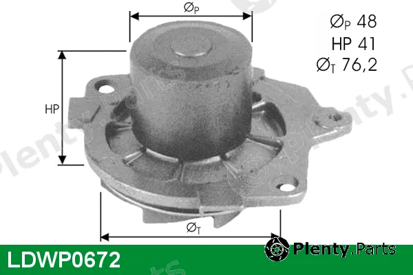 Lucas LDWP0672 — Water Pump, engine cooling
