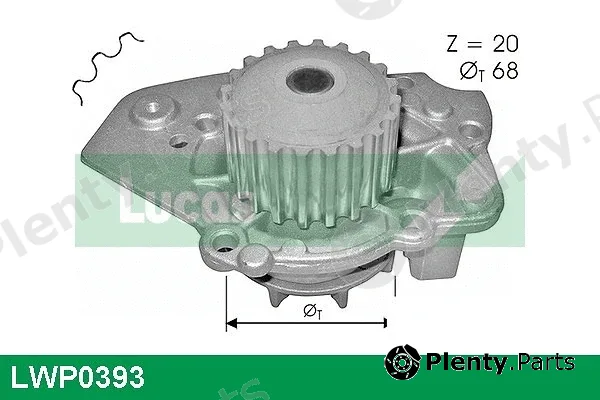 Lucas LWP0393 — Water Pump, engine cooling