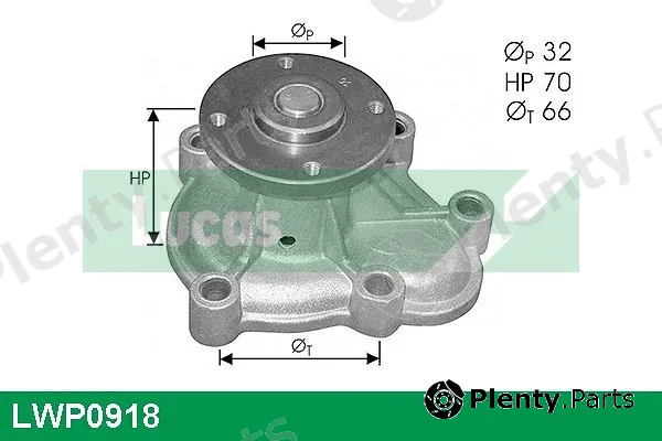 Lucas LWP0918 — Water Pump, engine cooling