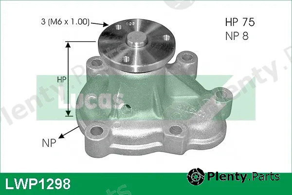 Lucas LWP1298 — Water Pump, engine cooling