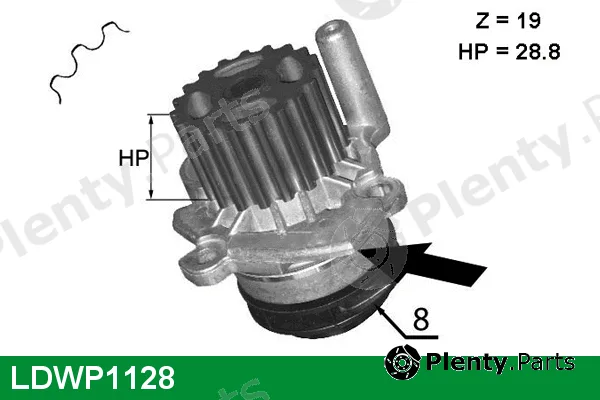 Lucas LDWP1128 — Water Pump, engine cooling