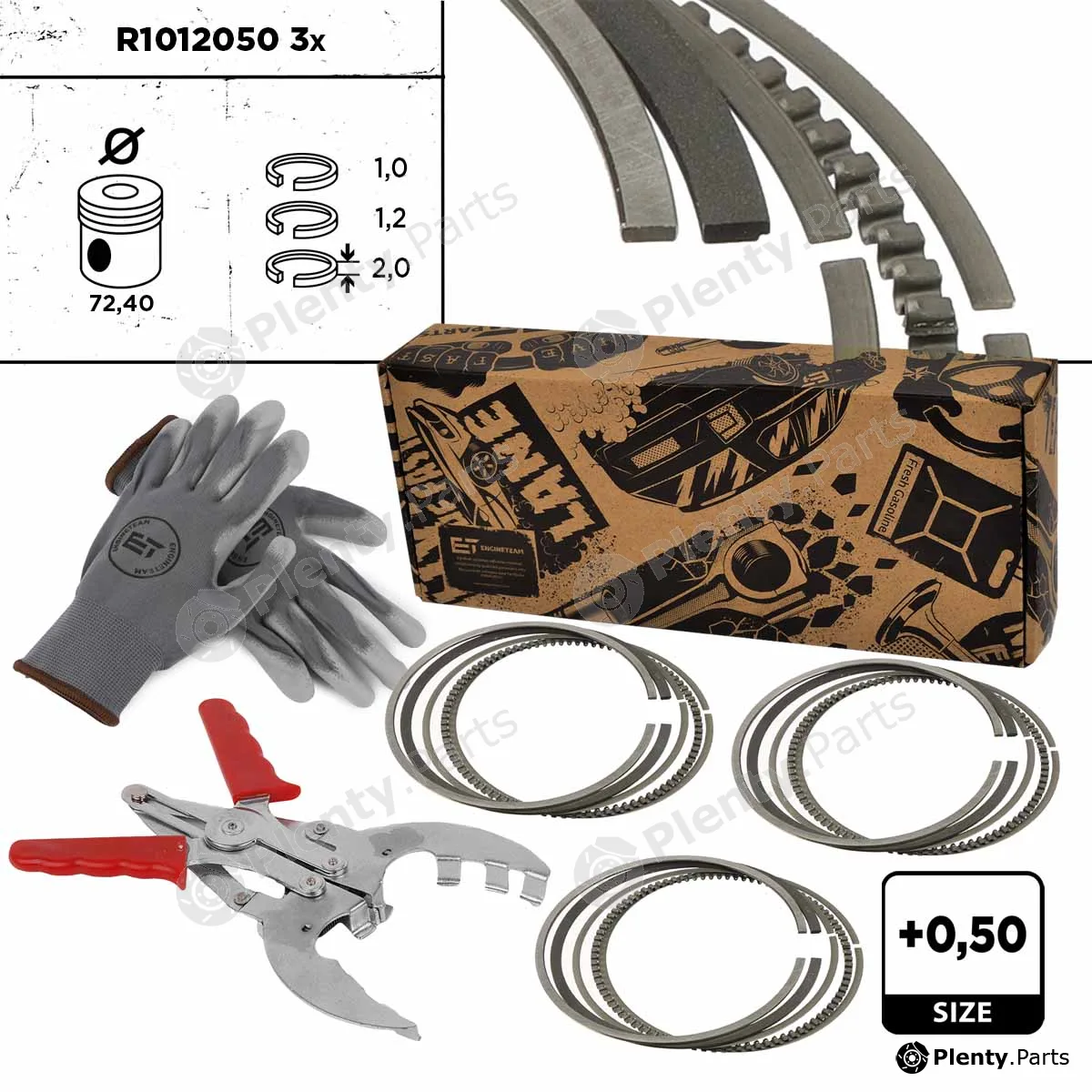 Et Engineteam R1012050VR2 — Piston Ring Kit