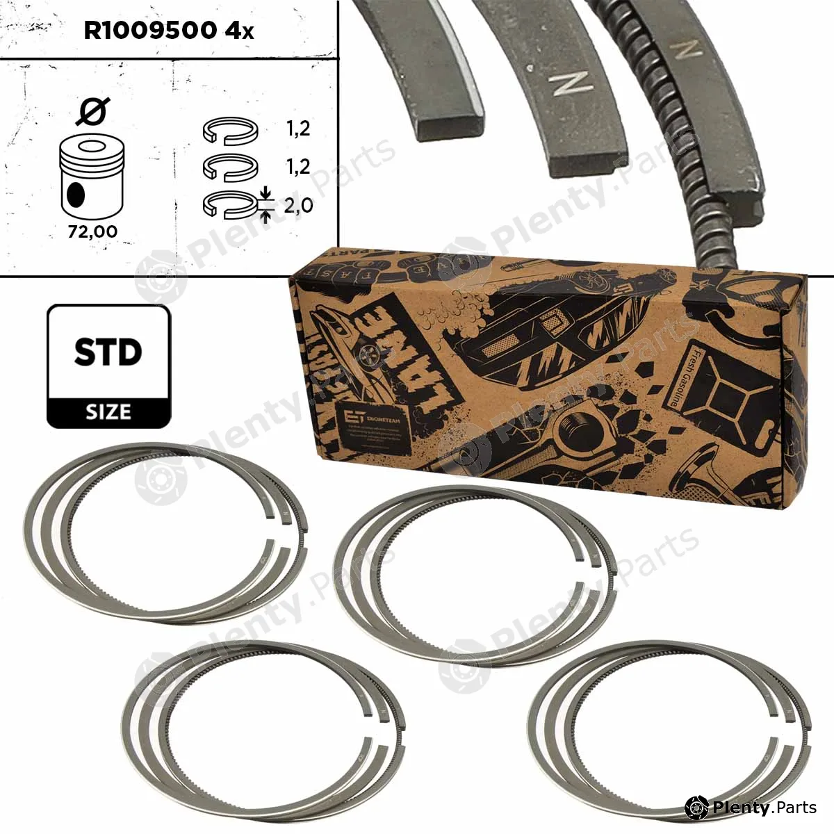 Et Engineteam R1009500VR1 — Piston Ring Kit