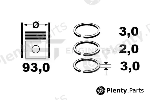 Et Engineteam R1001300 — Piston Ring Kit